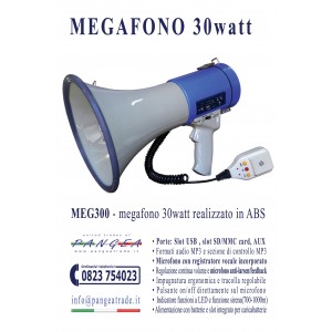 Megàfono aplificado 30 watt.
