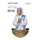 Fuente con Madre Teresa de  Calcutta - cm.16.